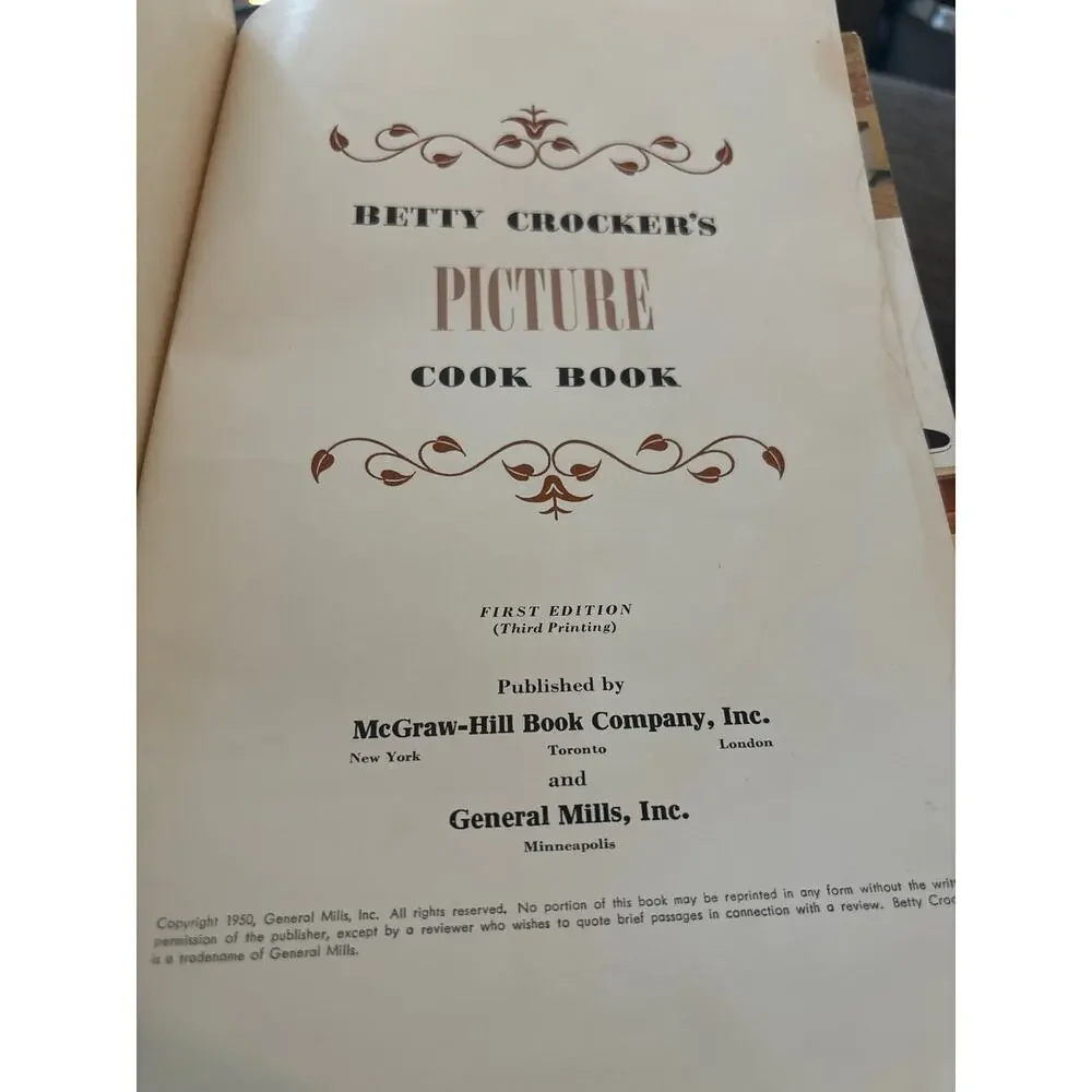 Betty Crocker’s Picture Cook Book 1950 First Edition Second Printing Red Recipes